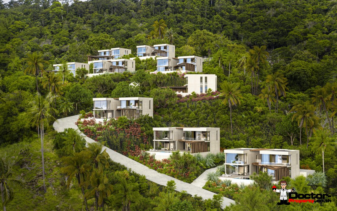 New 3 Bedroom Villa with Sea View – Chaweng, Koh Samui – For Sale